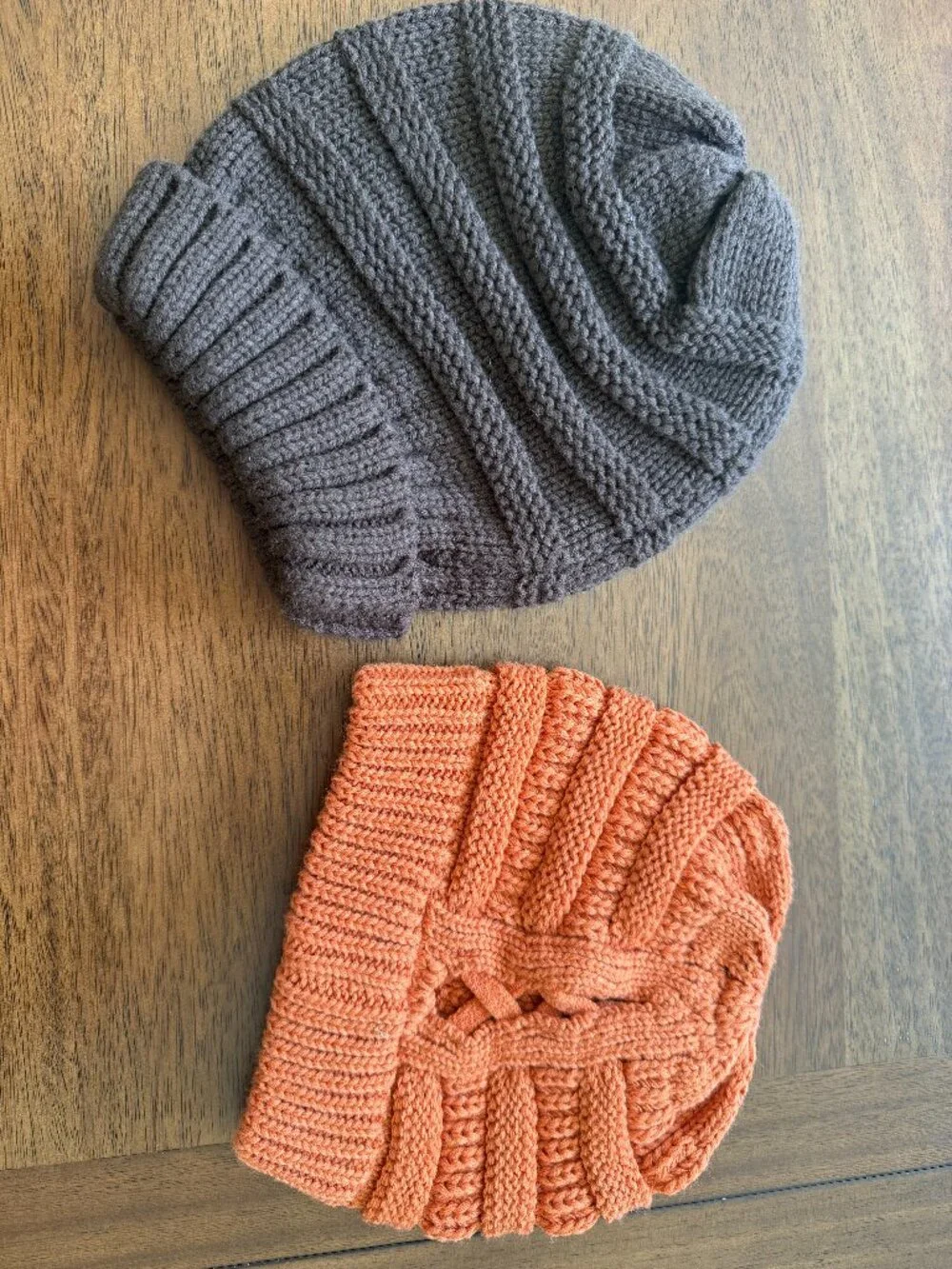 C.C. Beanie Lot of 2 | Ponytail Beanie & Classic Knit Winter Hats OSFM